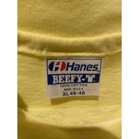 Vintage Gordie's Performance Machine Shirt Mens Extra Large Yellow Made USA 80s - Picture 6 of 15